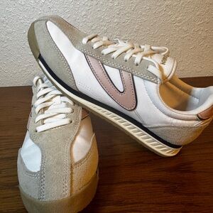 Tretorn Women's Kristine Elite G Nylite Sneakers - White & Blush Pink